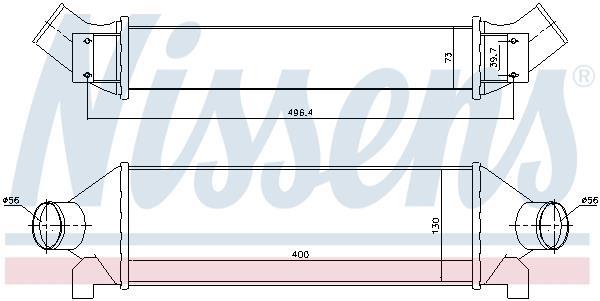 Radiador de admisión, intercooler NISSENS ref. 96732