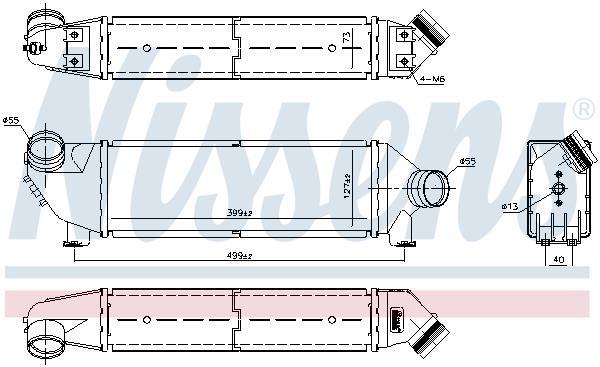 Radiador de admisión, intercooler NISSENS ref. 96733
