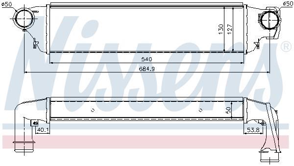 Radiador de admisión, intercooler NISSENS ref. 96741