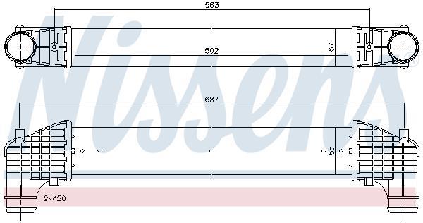 Radiador de admisión, intercooler NISSENS ref. 96750