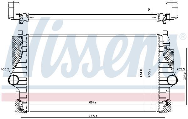 Radiador de admisión, intercooler NISSENS ref. 96755