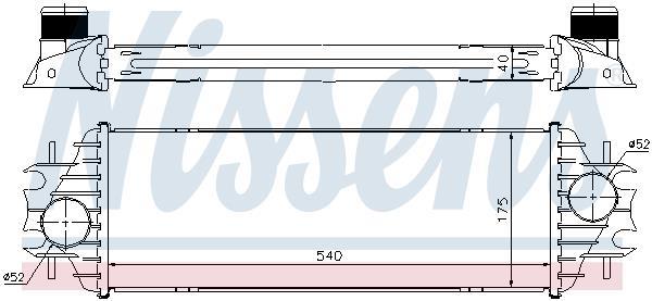 Radiador de admisión, intercooler NISSENS ref. 96762