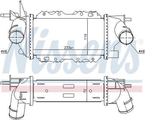 Radiador de admisión, intercooler NISSENS ref. 96772