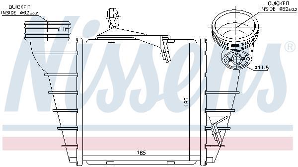 Radiador de admisión, intercooler NISSENS ref. 96773