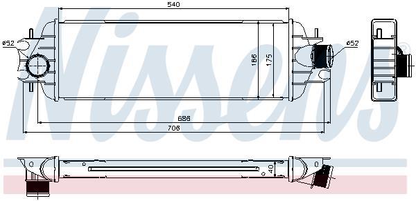 Radiador de admisión, intercooler NISSENS ref. 96775