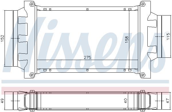 Radiador de admisión, intercooler NISSENS ref. 96777