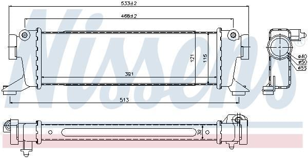 Radiador de admisión, intercooler NISSENS ref. 96782