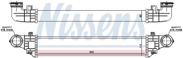 Radiador de admisión, intercooler NISSENS ref. 96785