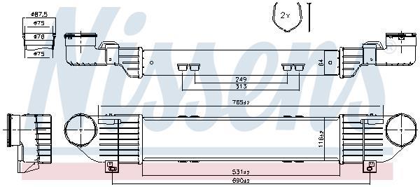 Radiador de admisión, intercooler NISSENS ref. 96787