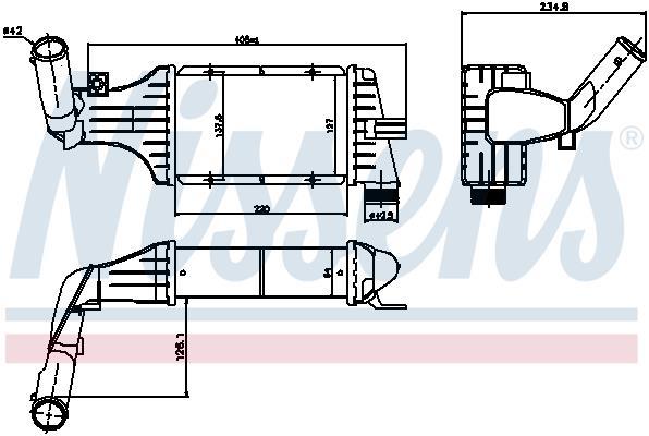 Radiador de admisión, intercooler NISSENS ref. 96788