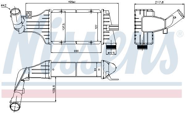 Radiador de admisión, intercooler NISSENS ref. 96789