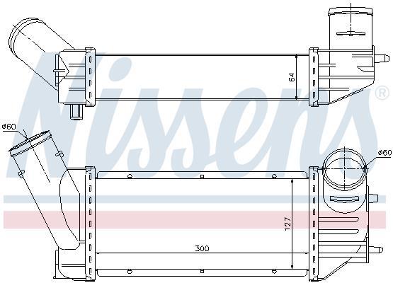 Intercooler, échangeur (Refroidisseur d'air) NISSENS ref. 96790