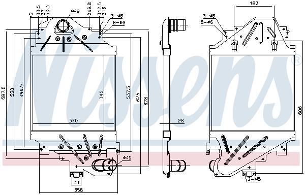 Radiador de admisión, intercooler NISSENS ref. 96791