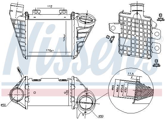 Radiador de admisión, intercooler NISSENS ref. 96795
