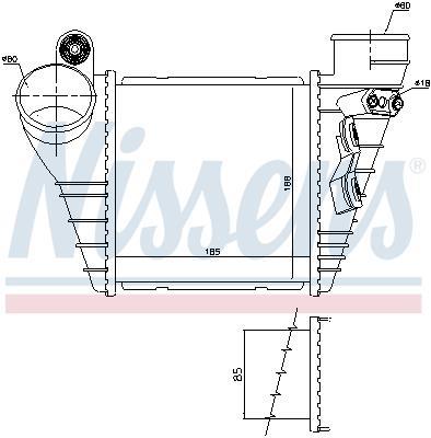 Radiador de admisión, intercooler NISSENS ref. 96847