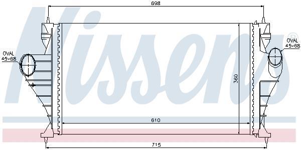 Radiador de admisión, intercooler NISSENS ref. 96853