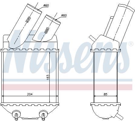Radiador de admisión, intercooler NISSENS ref. 96855