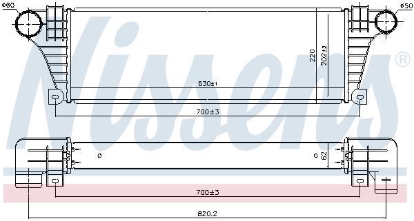 Radiador de admisión, intercooler NISSENS ref. 96857