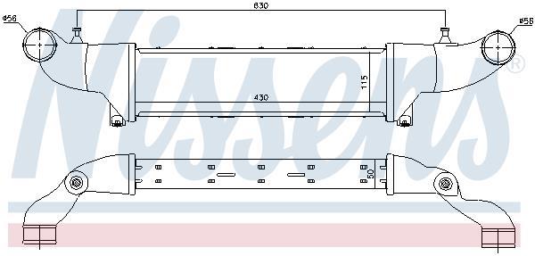 Radiador de admisión, intercooler NISSENS ref. 96859