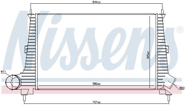 Radiador de admisión, intercooler NISSENS ref. 96891