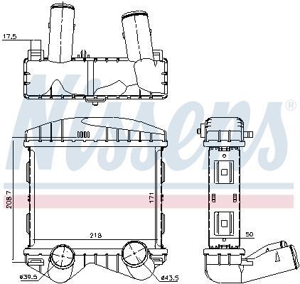 Radiador de admisión, intercooler NISSENS ref. 96893