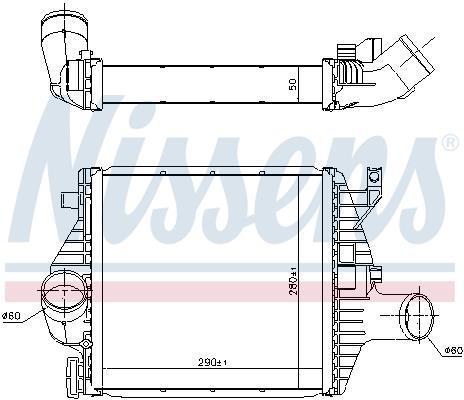 Radiador de admisión, intercooler NISSENS ref. 96894