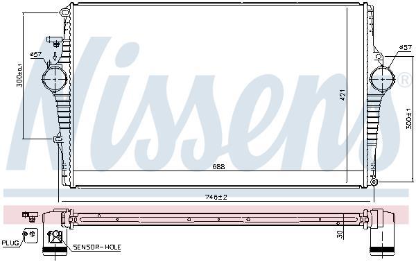 Intercooler permutador ar-ar NISSENS ref. 969001