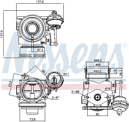 Vanne EGR NISSENS 98162