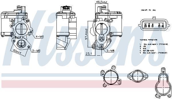 Vanne EGR NISSENS 98265