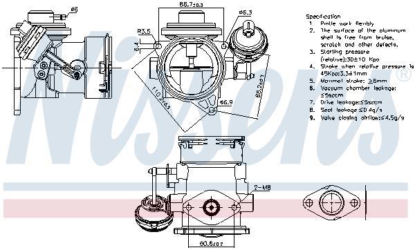 Válvula EGR NISSENS 98297