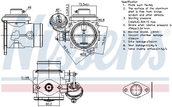 Vanne EGR NISSENS 98301
