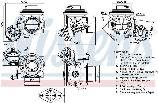 Vanne EGR NISSENS 98303