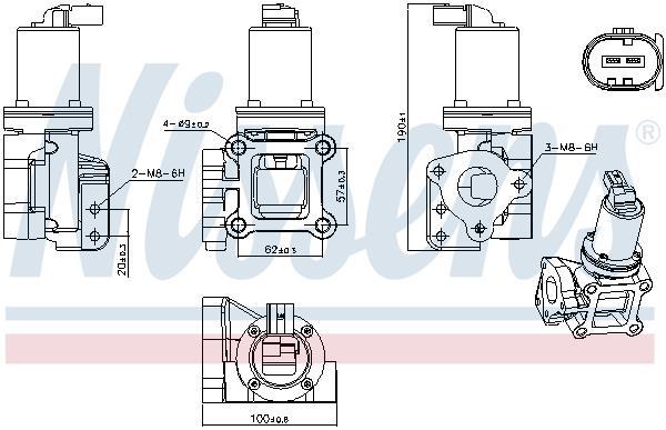 Vanne EGR NISSENS 98309