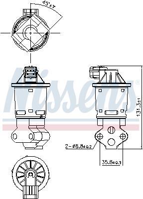 Vanne EGR NISSENS 98354