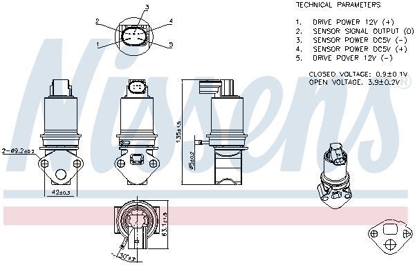 Vanne EGR NISSENS 98370