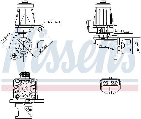 Vanne EGR NISSENS ref. 98401