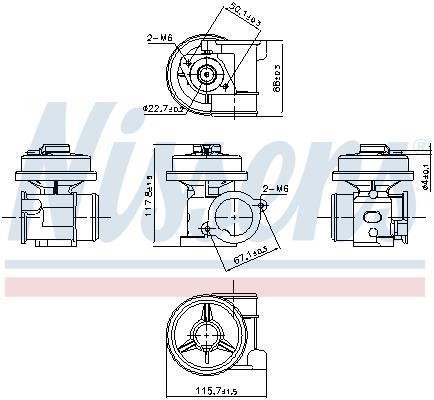 Vanne EGR NISSENS 98433