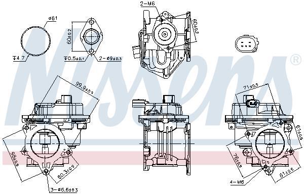 Vanne EGR NISSENS 98521