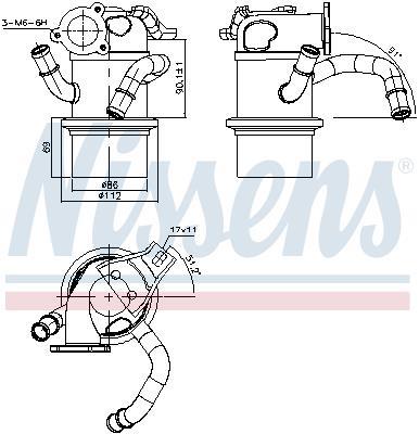 Radiador válvula egr NISSENS ref. 989315