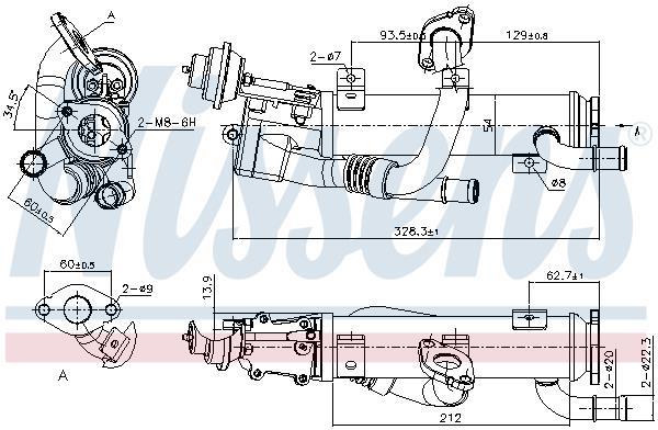 Radiador válvula egr NISSENS ref. 989329