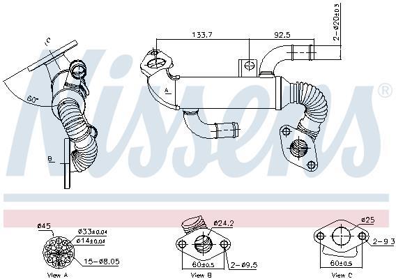 Radiador válvula egr NISSENS ref. 989399
