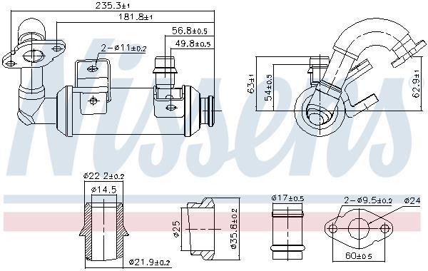 Radiador válvula egr NISSENS ref. 989407
