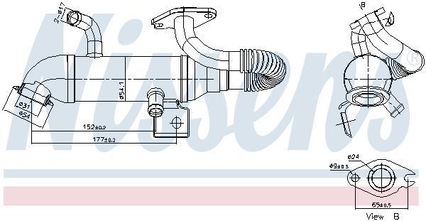 Radiador válvula egr NISSENS ref. 989408