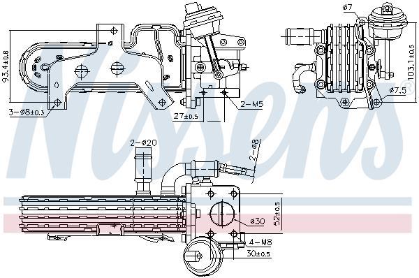 Radiador válvula egr NISSENS ref. 989420