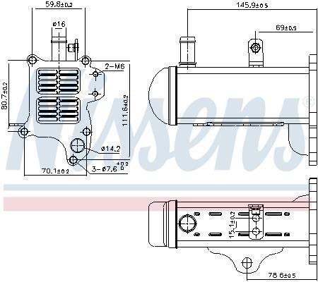 Radiateur, réaspiration des gaz d'échappement NISSENS 989425