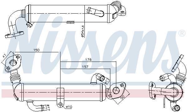 Radiateur, réaspiration des gaz d'échappement NISSENS 989434