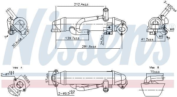 Radiador válvula egr NISSENS ref. 989456