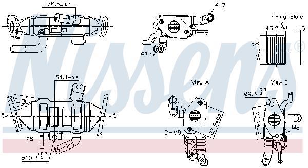 Radiador válvula egr NISSENS ref. 989488