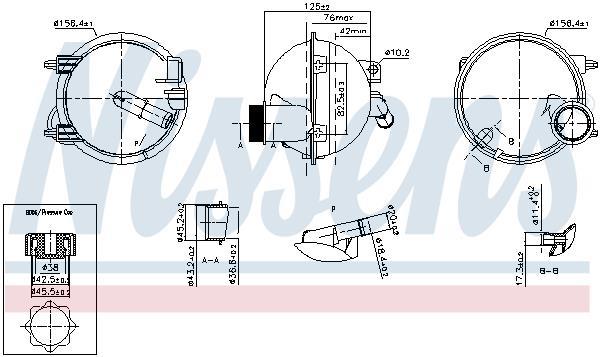 Vase d'expansion, liquide de refroidissement (Réservoir liquide de refroidissement) NISSENS ref. 996148
