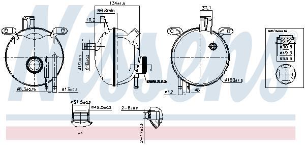 Vase d'expansion, liquide de refroidissement (Réservoir liquide de refroidissement) NISSENS ref. 996158